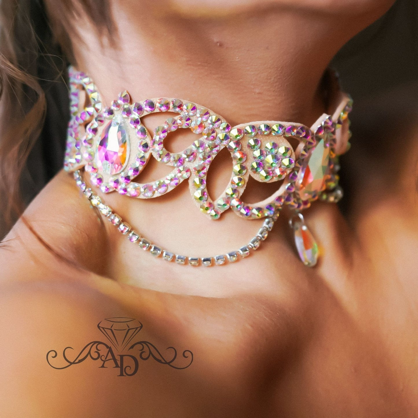 Handmade Rhinestone Choker - Hayal