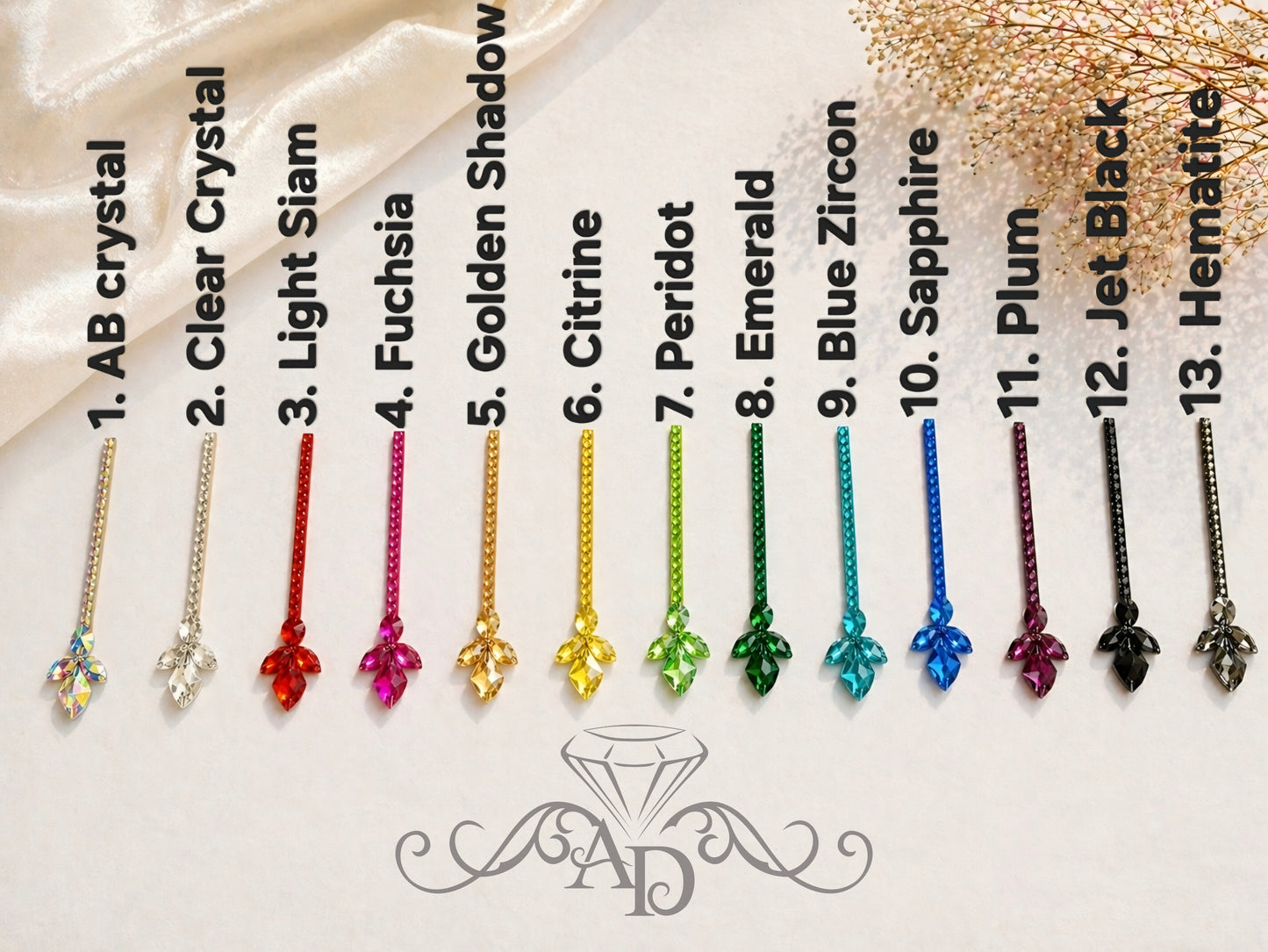 Custom Color Rhinestone Hair Accessory