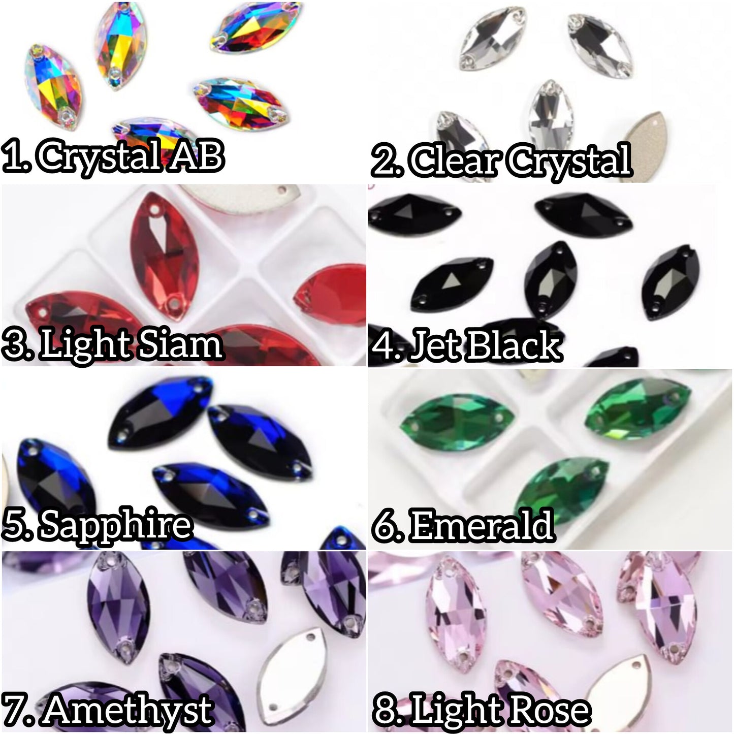 Rhinestone clip on earrings