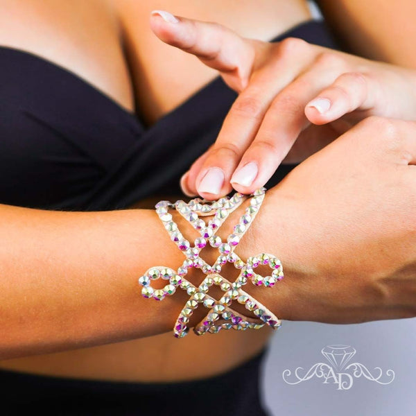Lightweight Dance Bracelet with Crystals - Alesia
