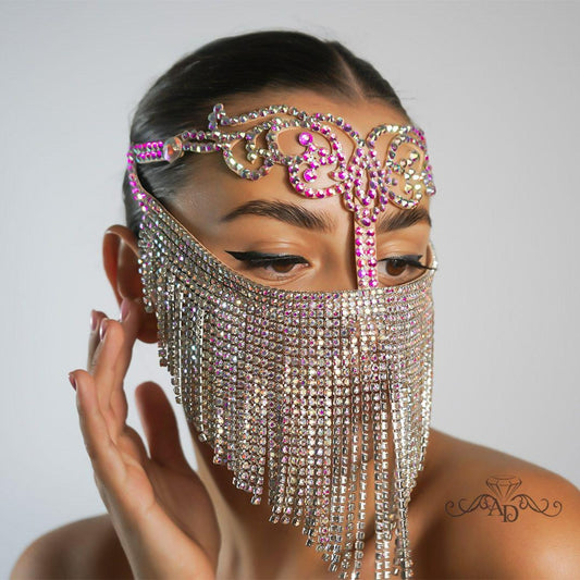 Chain Face Veil – Elina AB Crystal