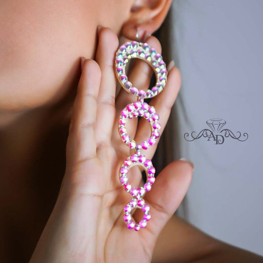 Rhinestone Performance Earrings - Rachel