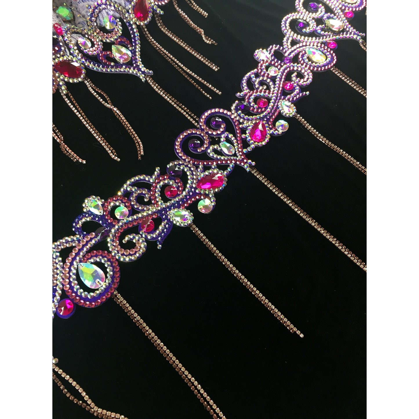 Lavender Bellydance Costume with Mermaid Lace Skirt