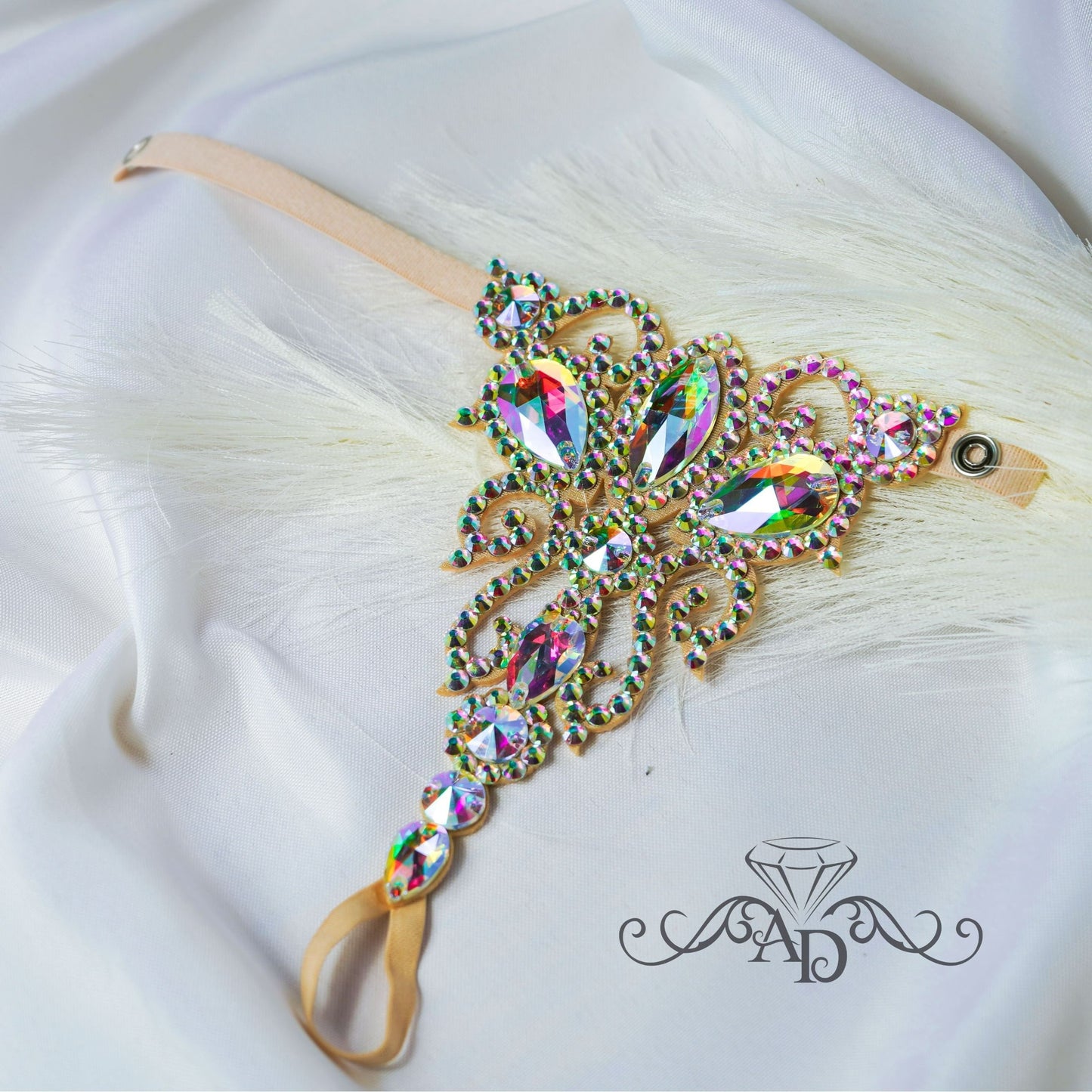 Rhinestone Toe Anklet Bracelet - Leila