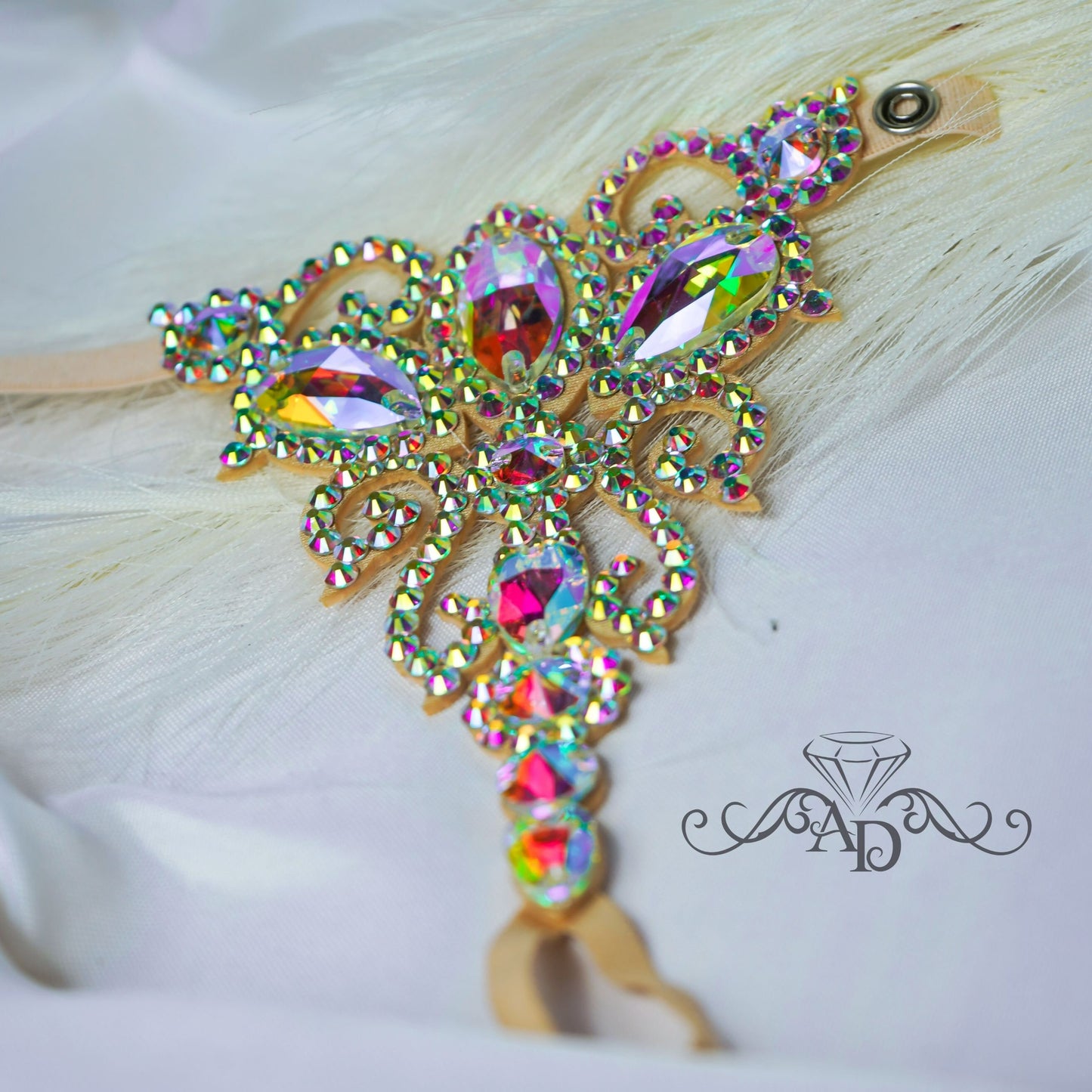 Rhinestone Toe Anklet Bracelet - Leila