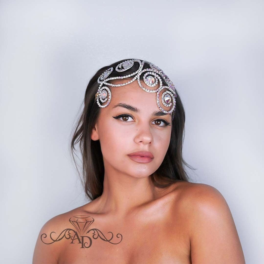 Rhinestone Wire Diadem - Amanda