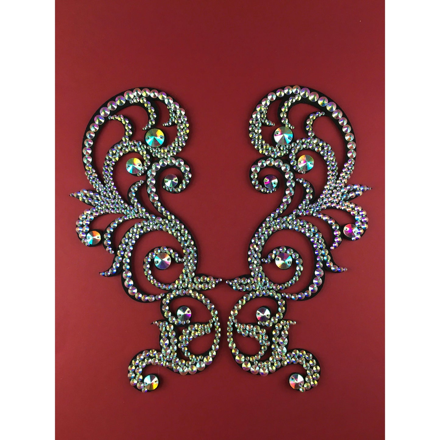 Custom Color Felt Rhinestone Applique for Dance Costumes