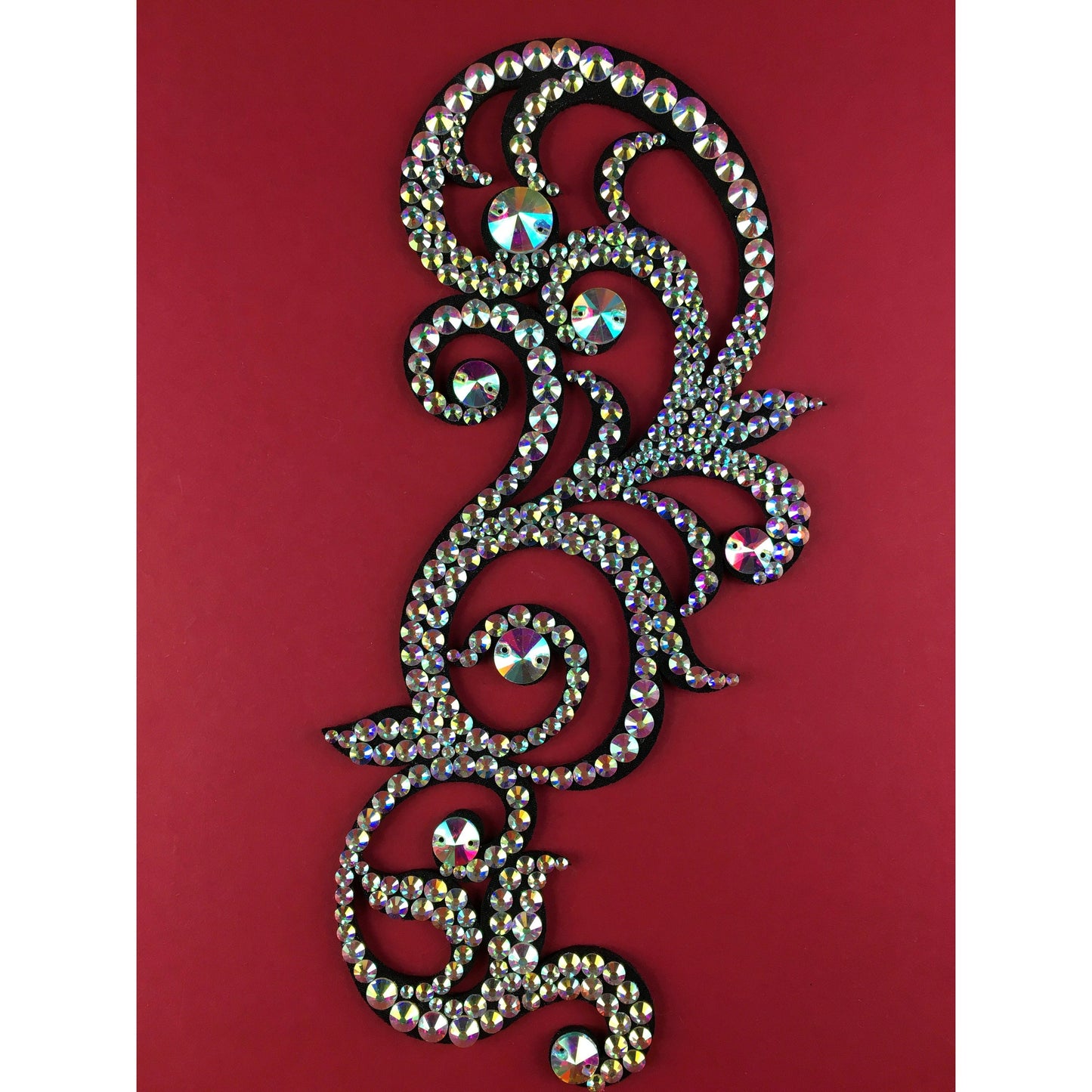 Custom Color Felt Rhinestone Applique for Dance Costumes