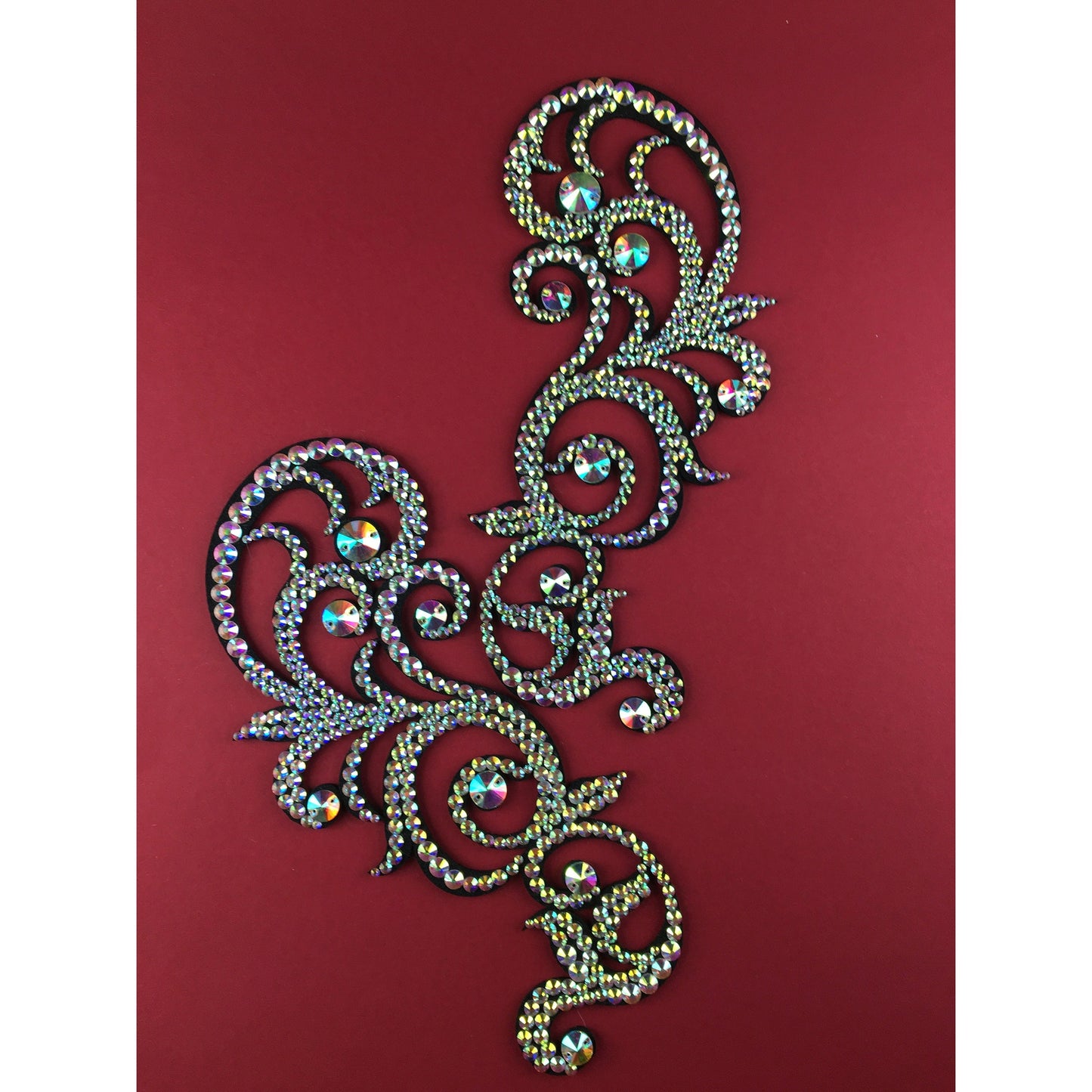 Custom Color Felt Rhinestone Applique for Dance Costumes