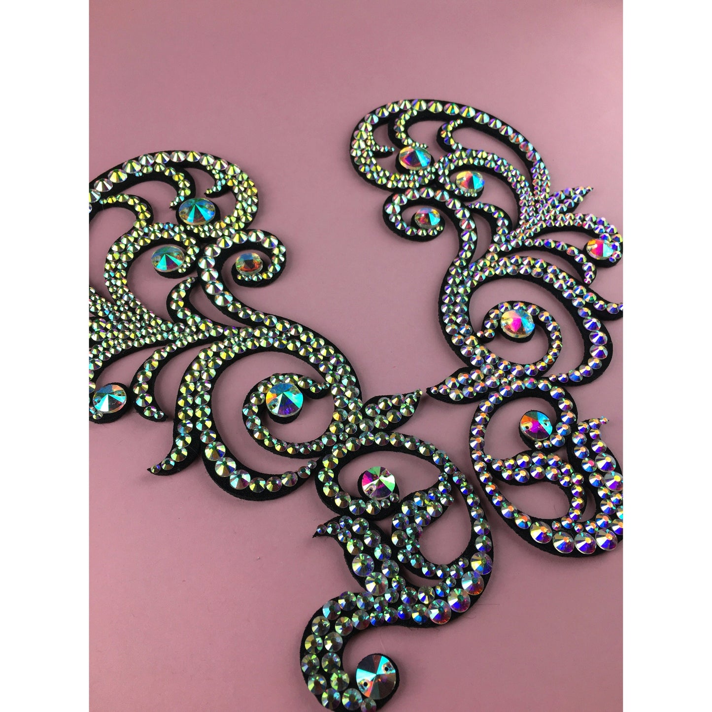 Custom Color Felt Rhinestone Applique for Dance Costumes