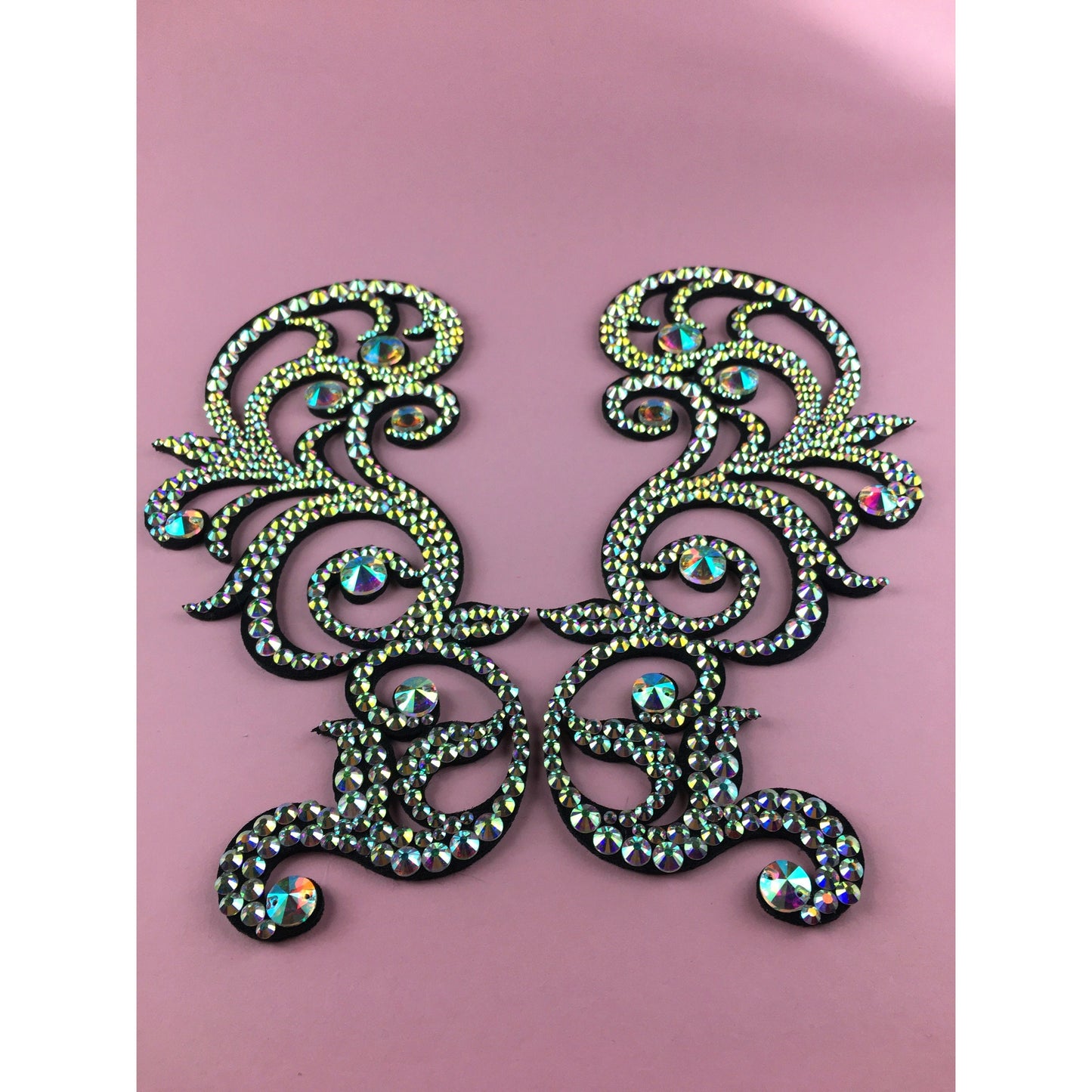 Custom Color Felt Rhinestone Applique for Dance Costumes