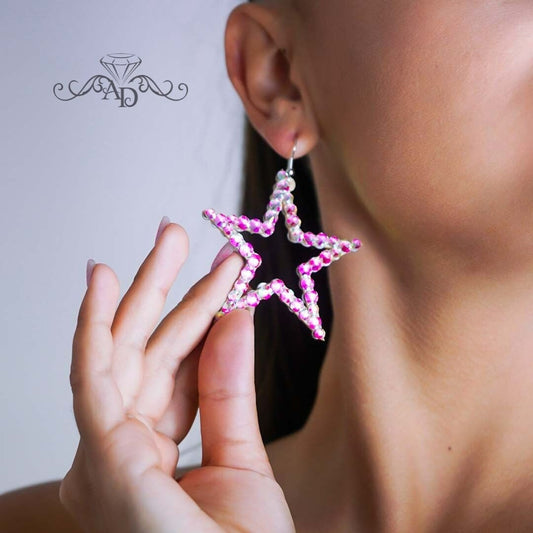 Stars Crystal Earrings for Shows