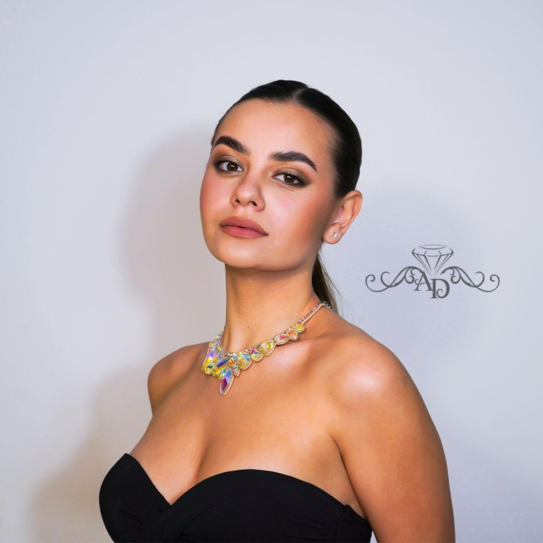 Crystal-Embellished Necklace - Mona