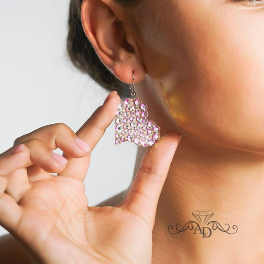 Glittering Heart Earrings - Little hearts