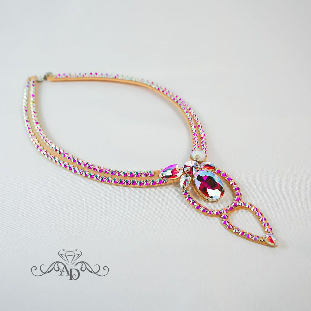 High-Shine Rhinestone Necklace - Nora