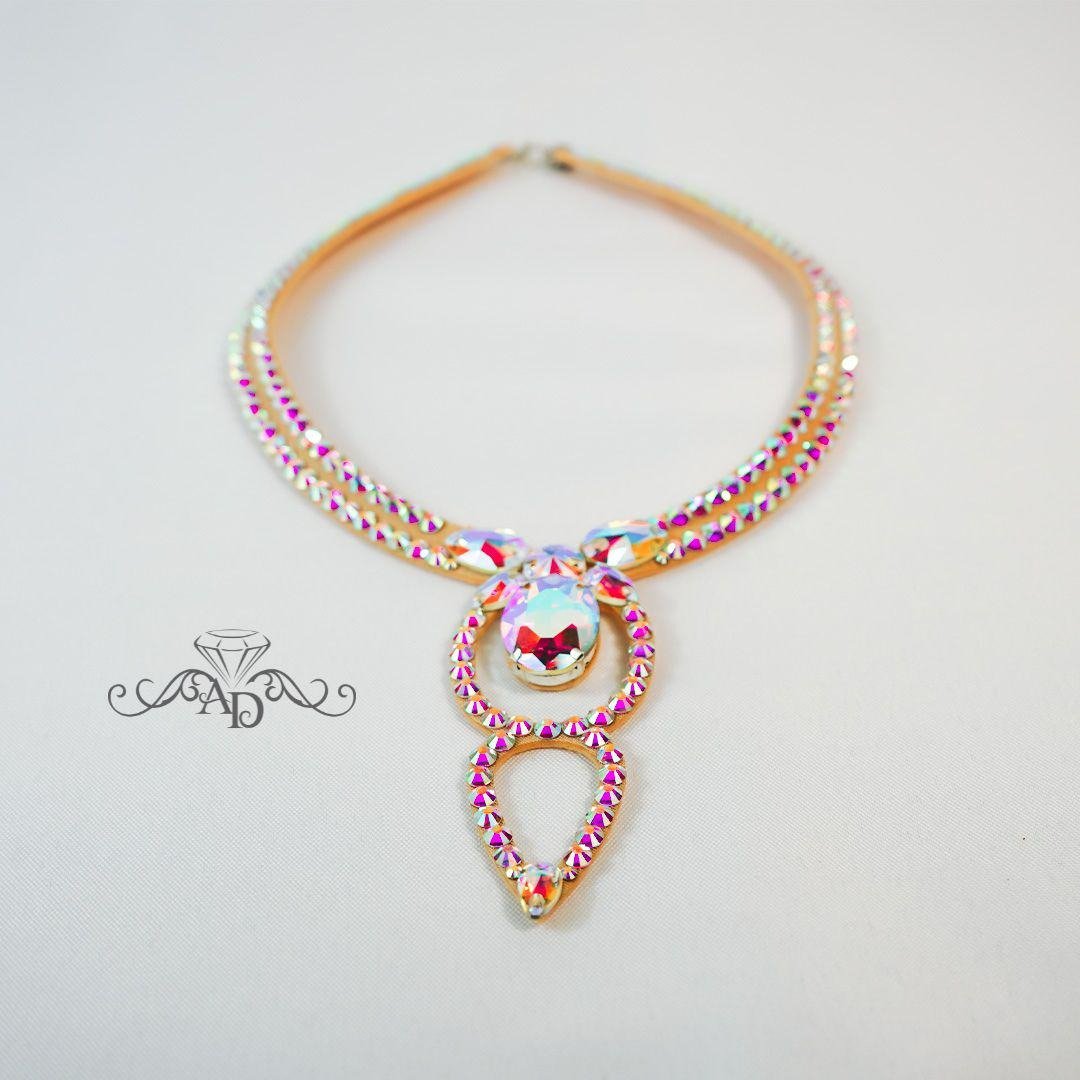 High-Shine Rhinestone Necklace - Nora