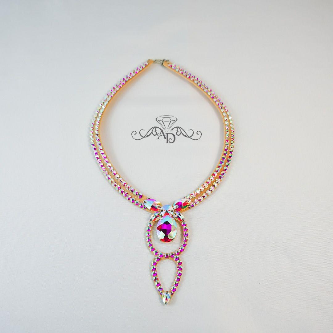 High-Shine Rhinestone Necklace - Nora