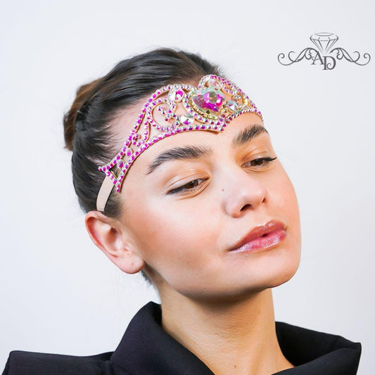 Rhinestone Headpiece for Dance - Oriental Heart