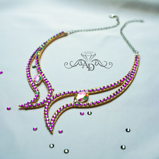 Dance Necklace with Rhinestones - Joan