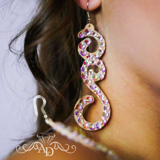 Elegant Dance Earrings with Rhinestones -  Lusia