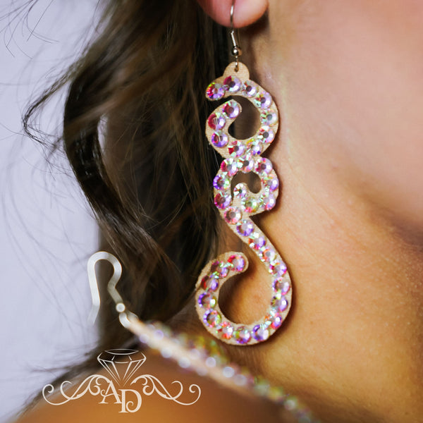Elegant Dance Earrings with Rhinestones -  Lusia