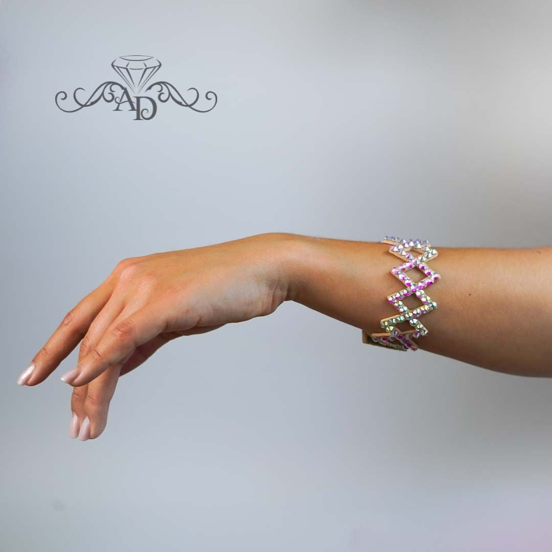 Rhinestone Wrist Cuff - Janice