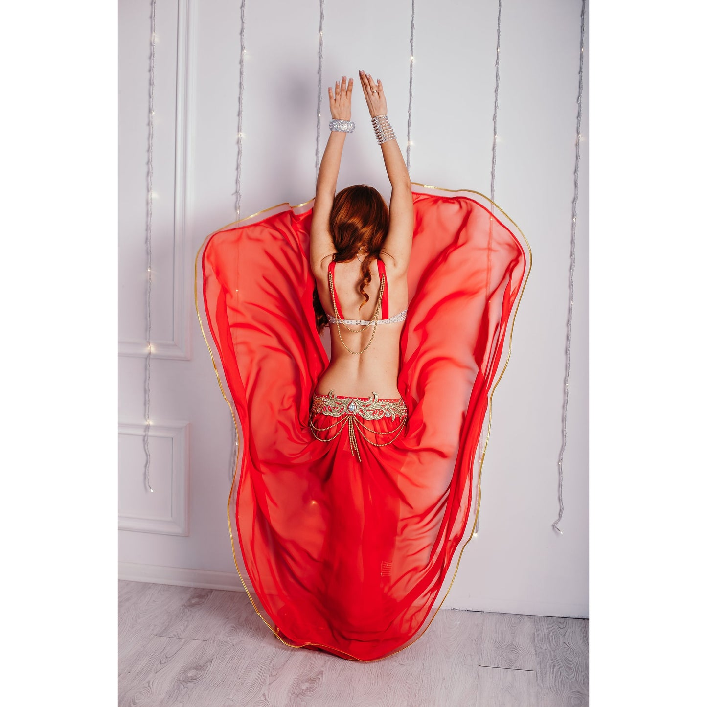 Custom Red & Gold Belly Dance Costume – Royal Passion