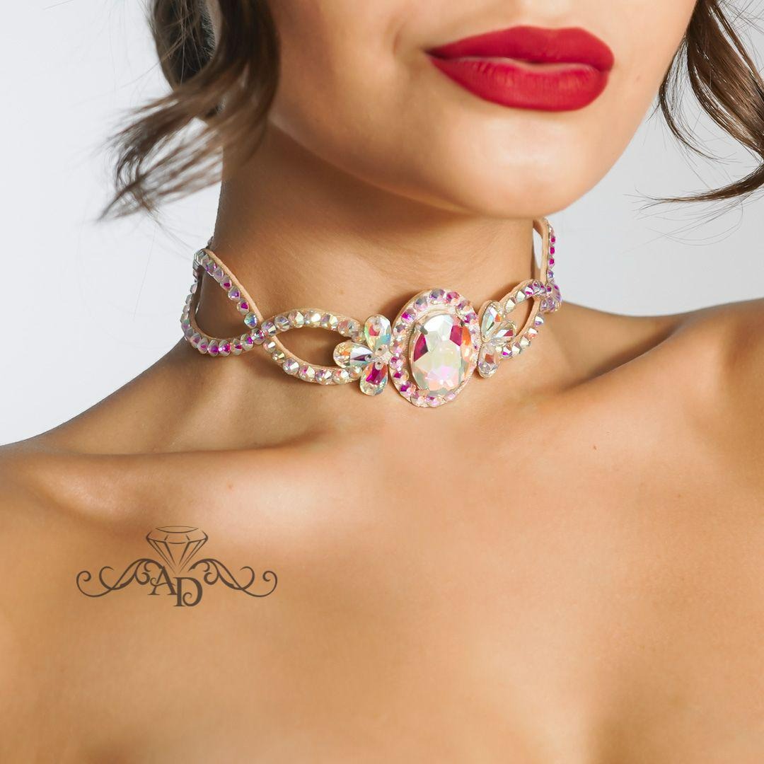 Crystal-Embellished Choker Serenity