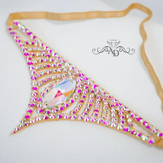 Handcrafted Rhinestone Forehead Jewelry - Samia