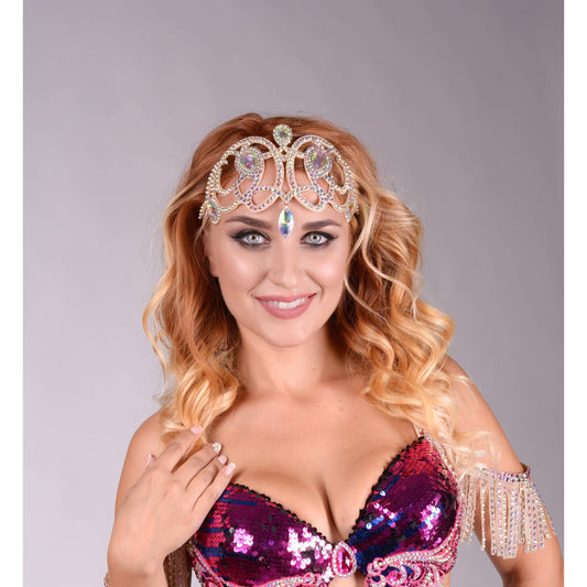 Handcrafted Rhinestone Headpiece - Diva