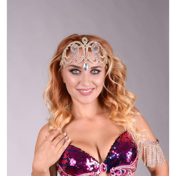 Handcrafted Rhinestone Headpiece - Diva