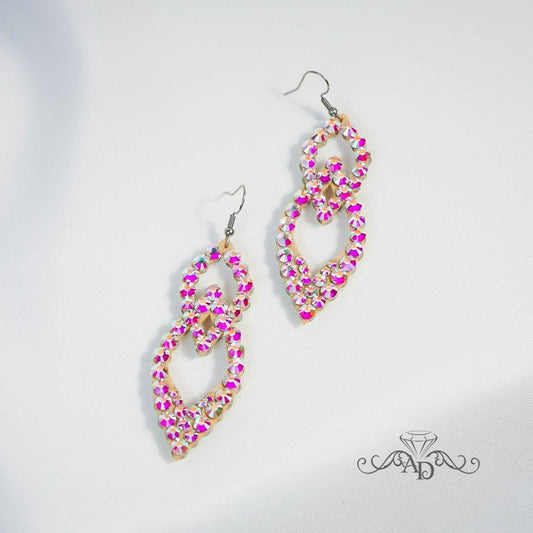 Rhinestone Dance Earrings - Vernaya