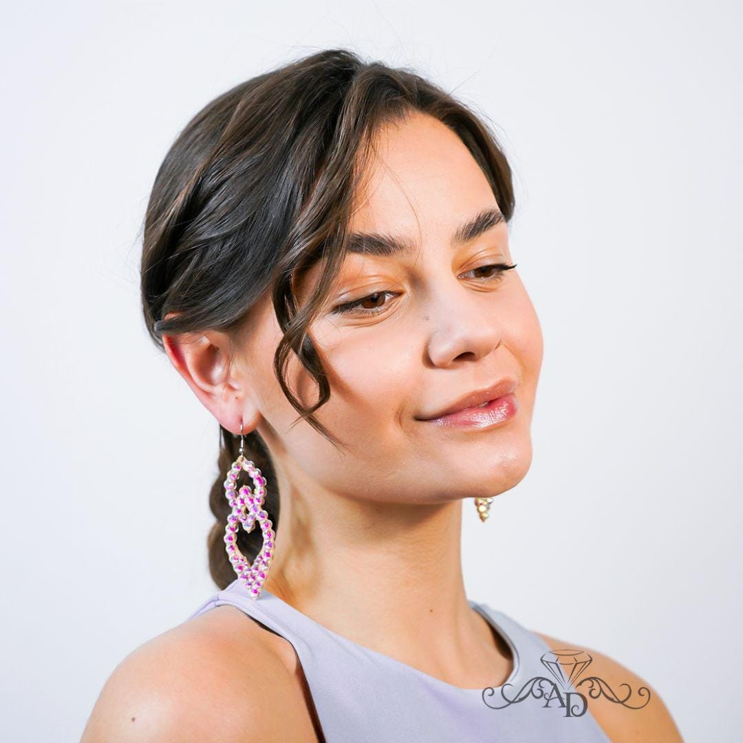 Rhinestone Dance Earrings - Vernaya