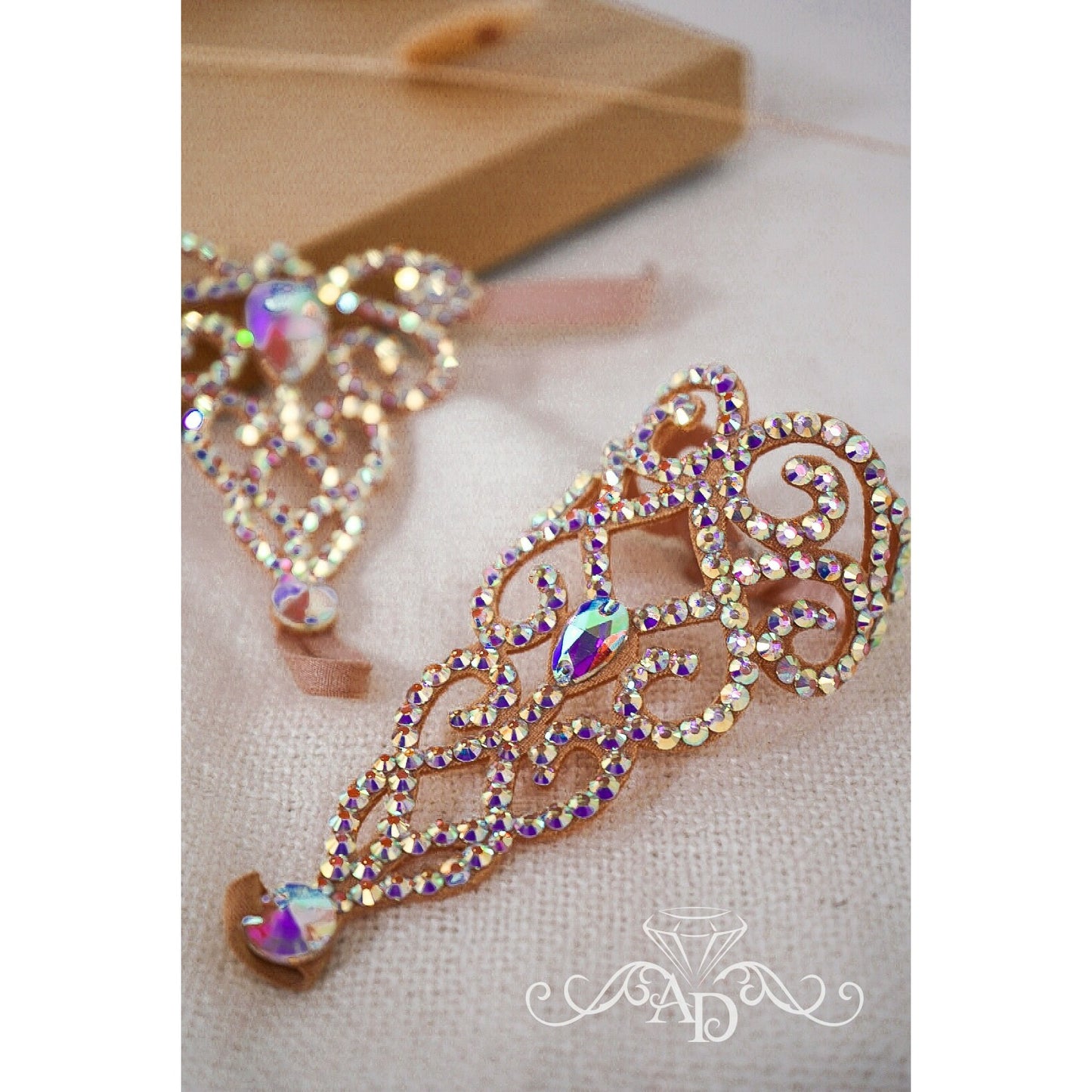 Crystal Wrist to Finger Bracelet - Emma