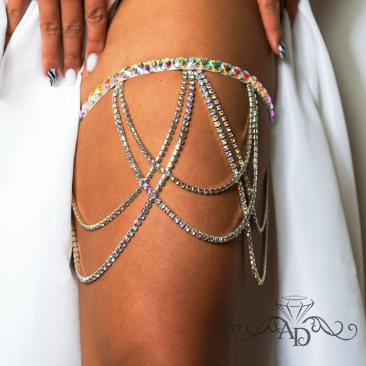 Crystal Rhinestone Leg Garter - Bianka